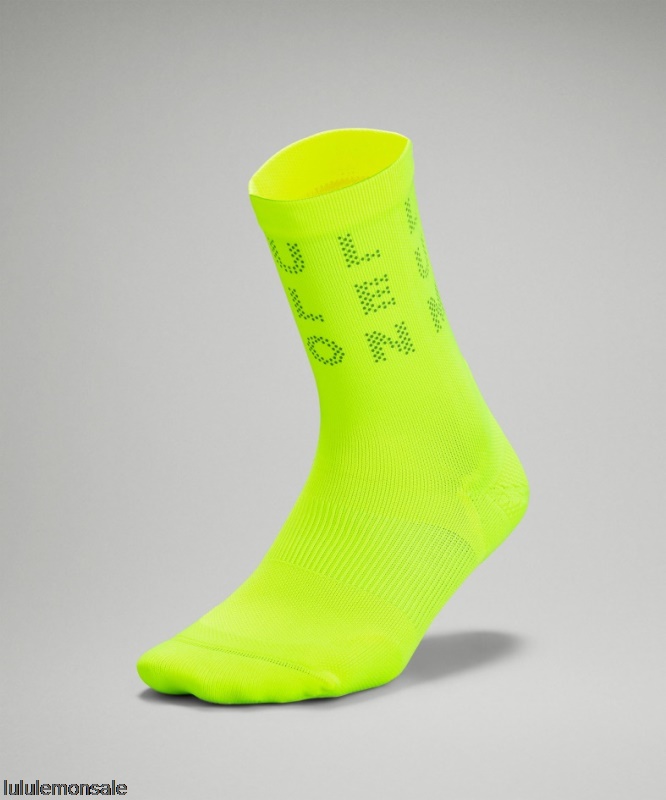 Lululemon Damen DELULU453 | Power Stride Crew Sock Reflektierendes Highlight Gelb